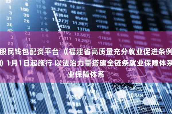 股民钱包配资平台 《福建省高质量充分就业促进条例》1月1日起施行 以法治力量搭建全链条就业保障体系