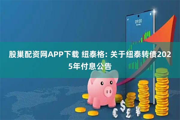 股巢配资网APP下载 纽泰格: 关于纽泰转债2025年付息公告